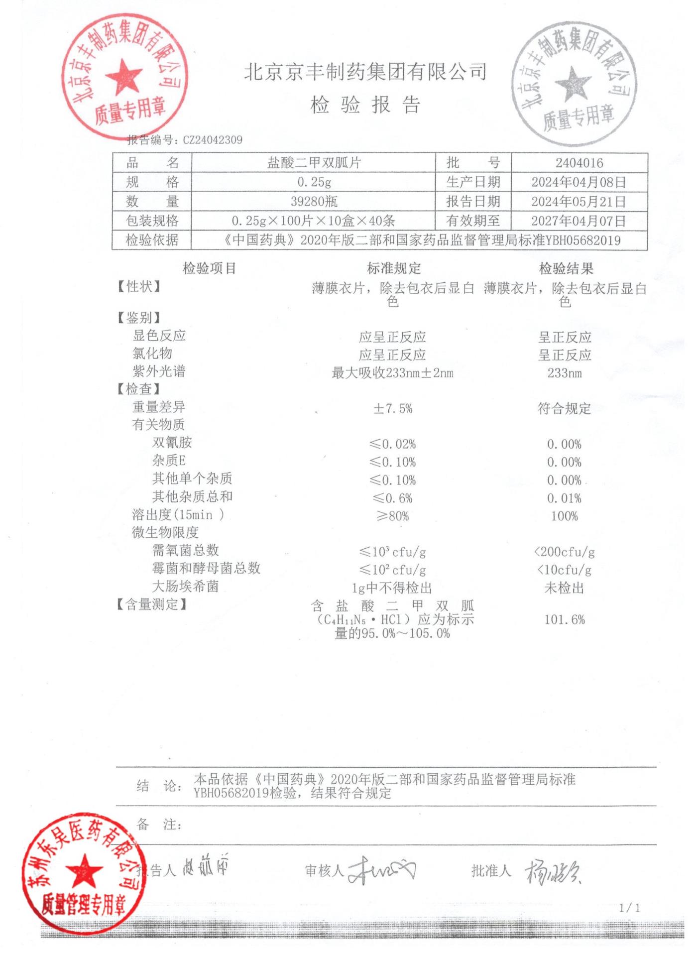 2404016盐酸二甲双胍片
