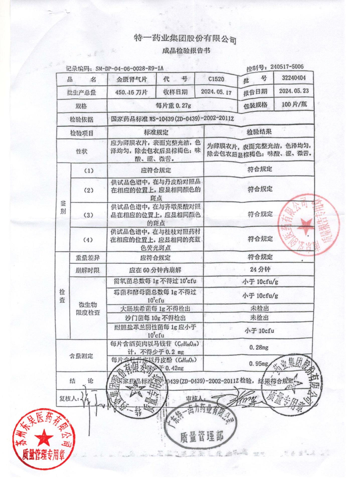 32240404金匮肾气片