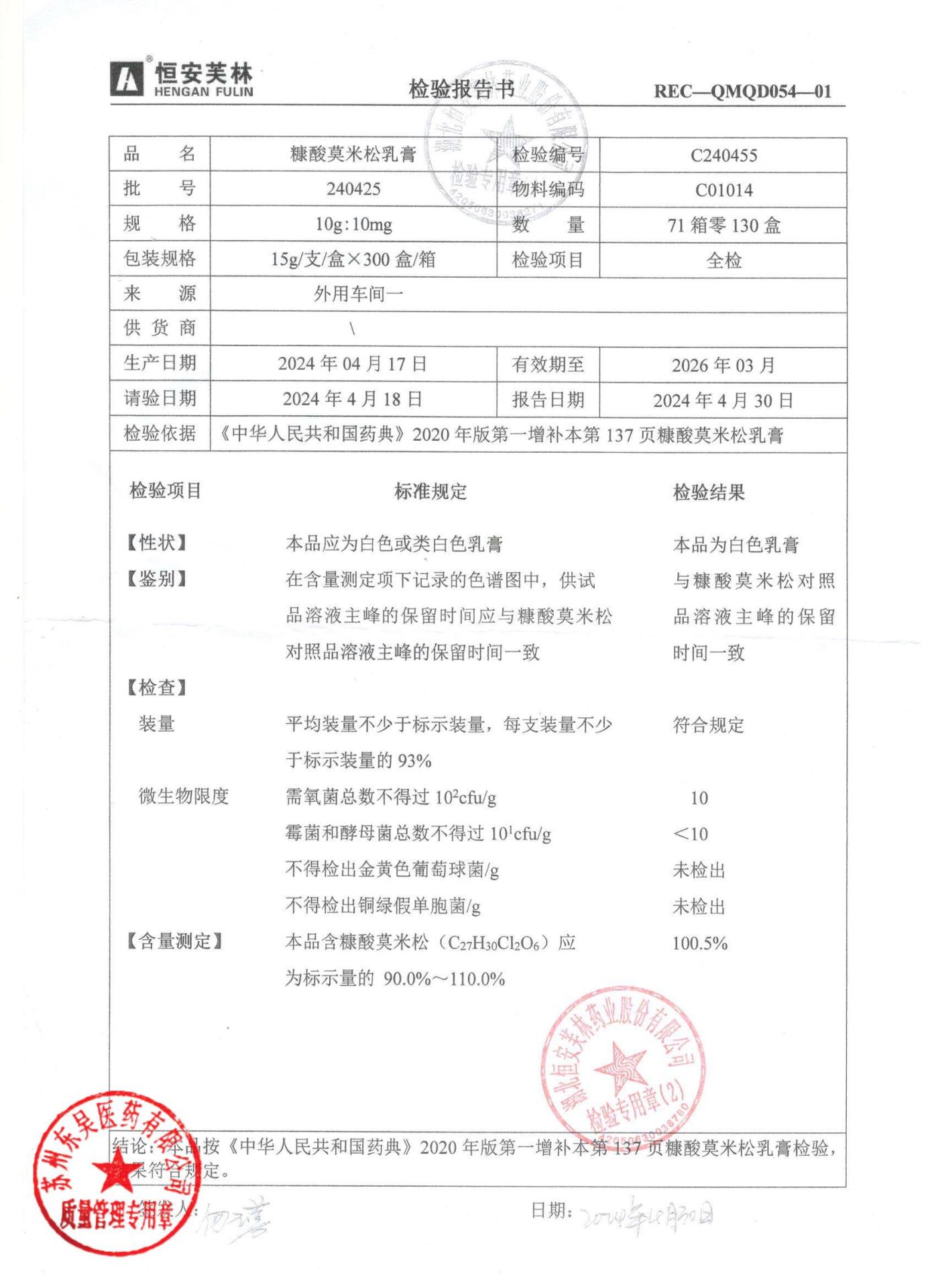 240425糠酸莫米松乳膏