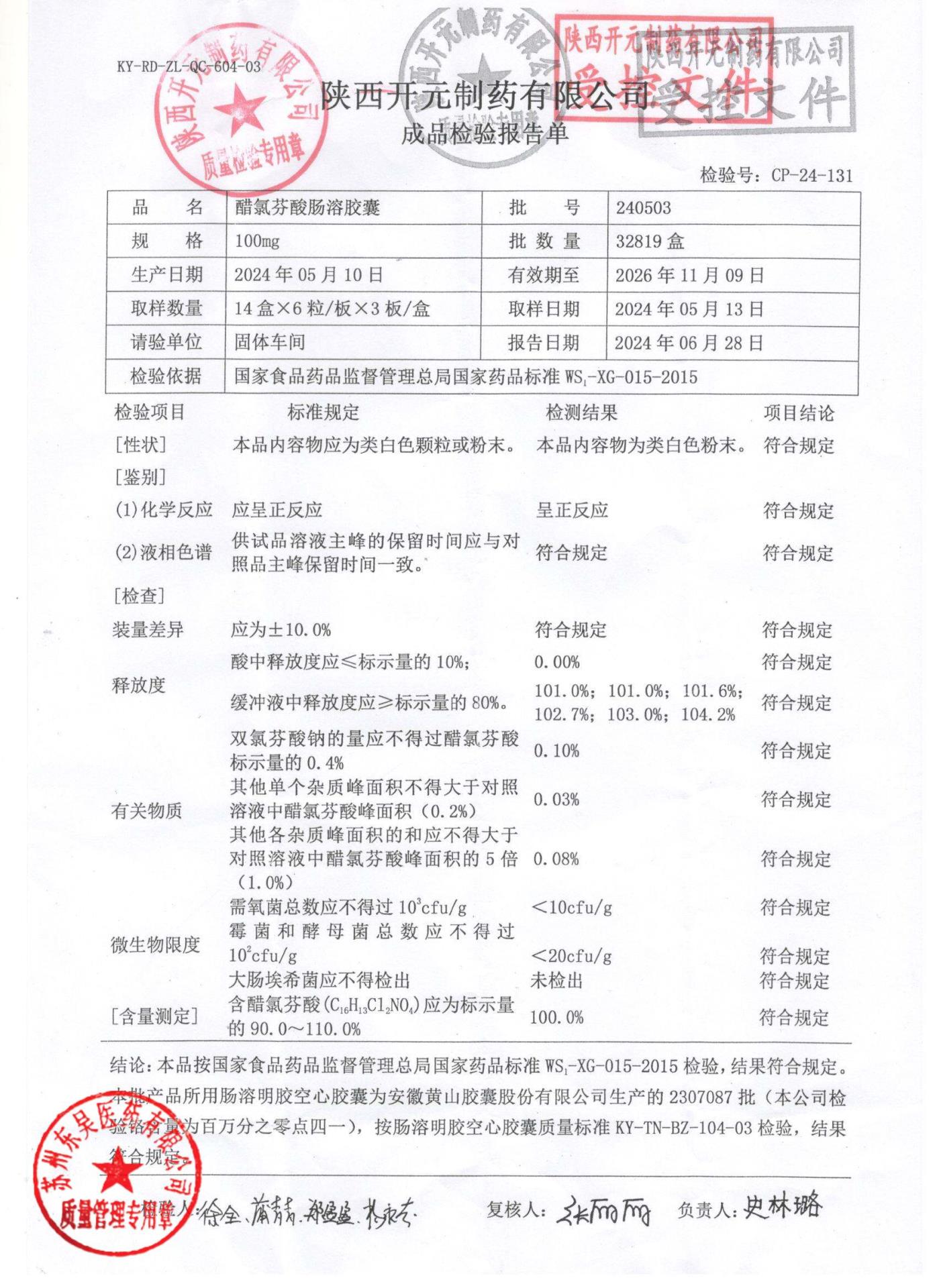 240503醋氯芬酸肠溶胶囊