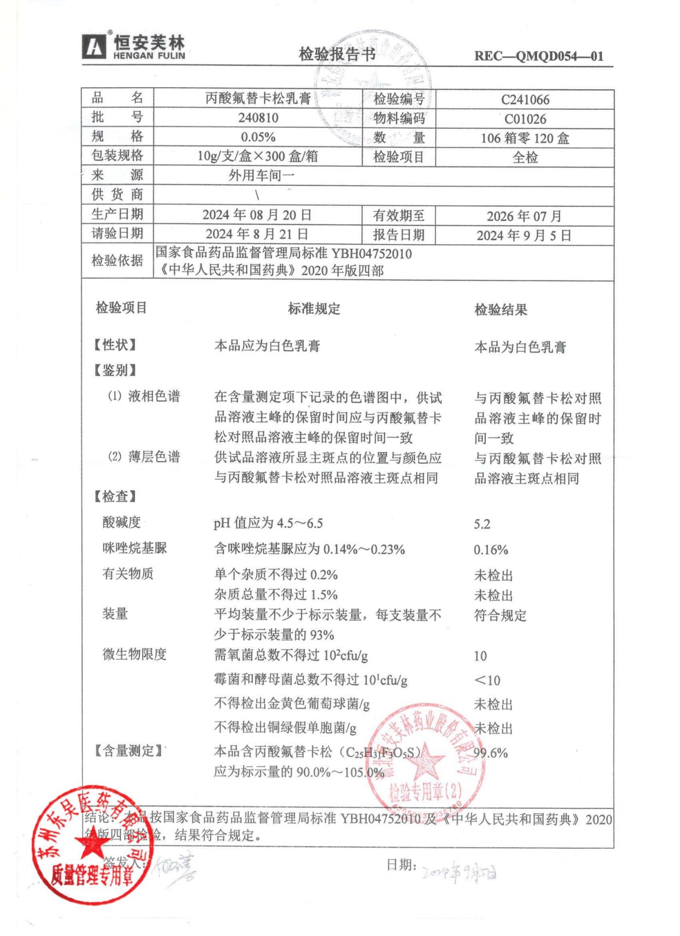 240810丙酸氟替卡松乳膏
