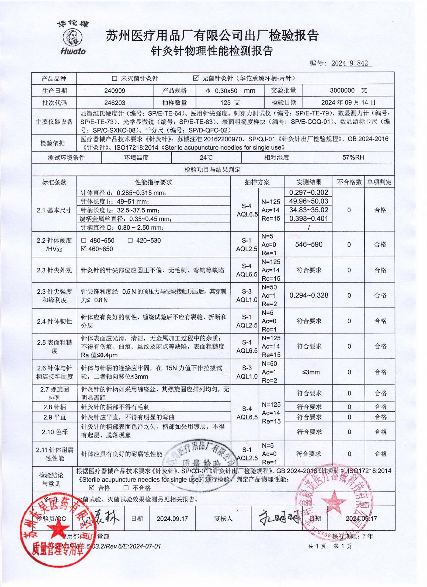 246203无菌针灸针