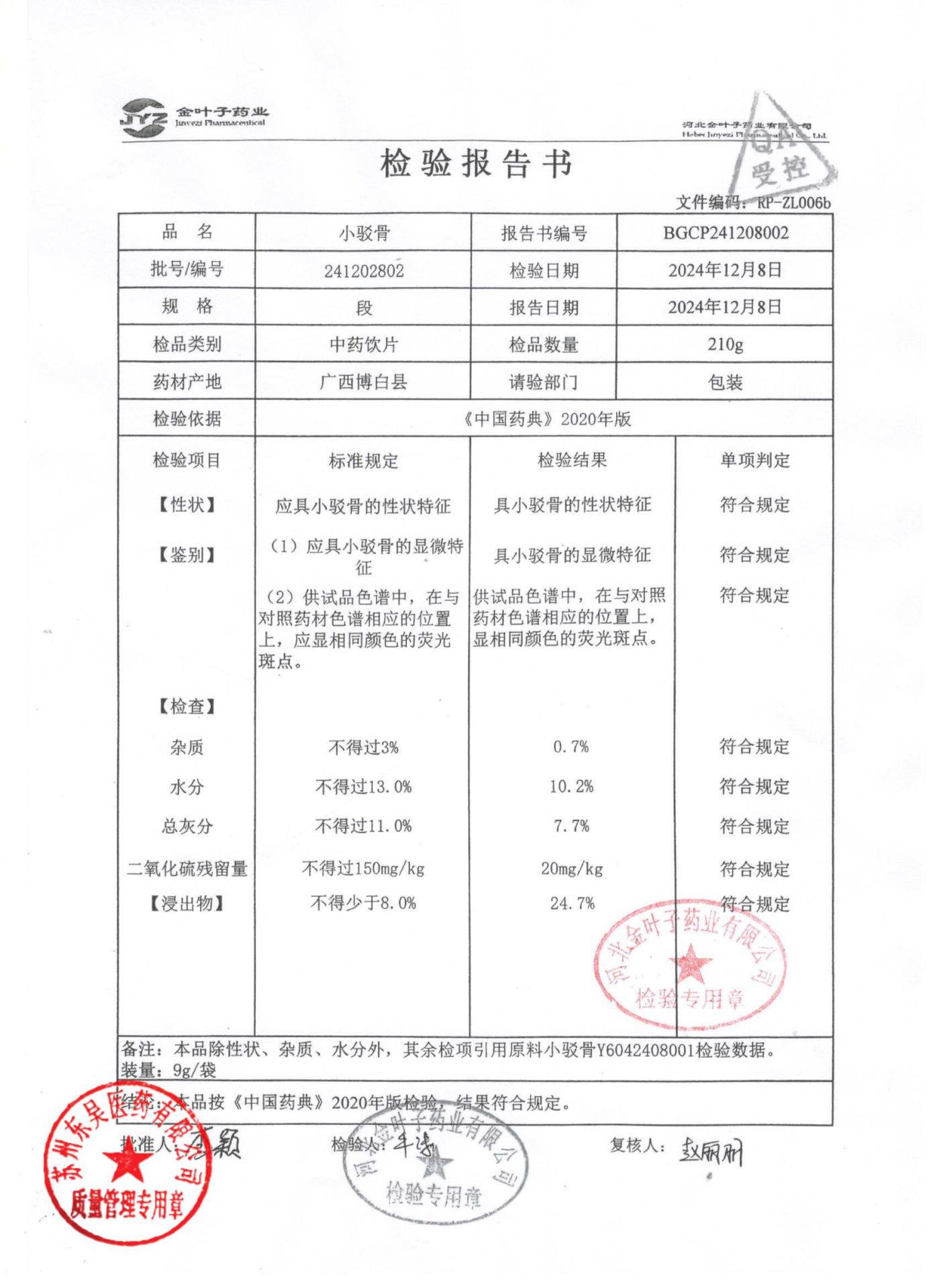 241202802小驳骨
