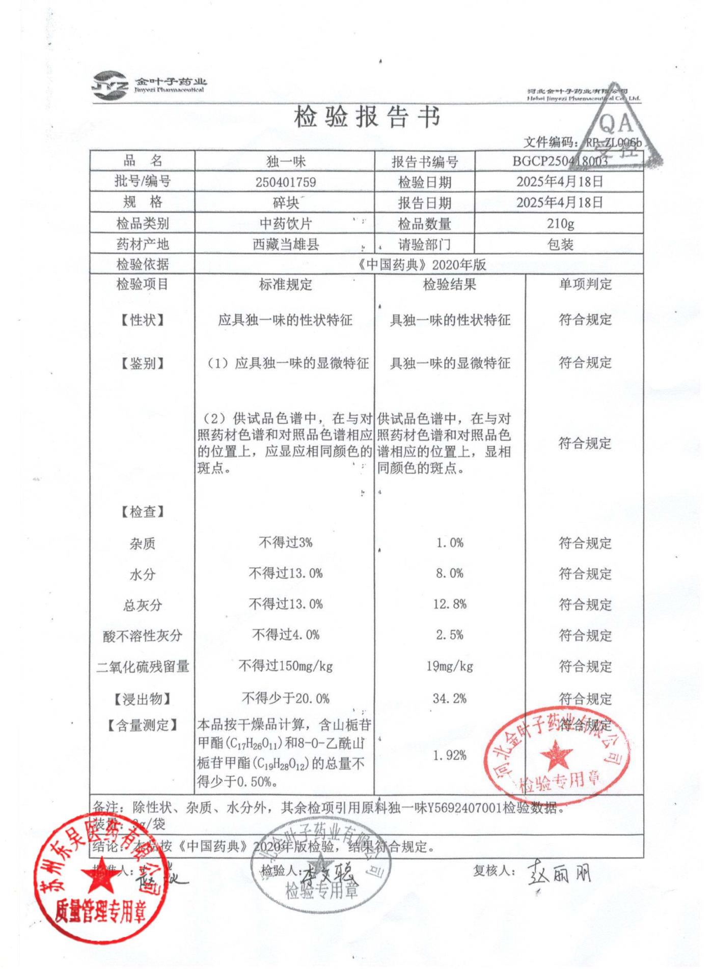 250401759独一味