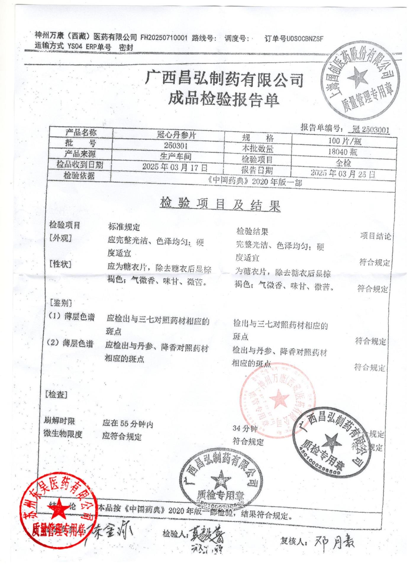 250301冠心丹参片