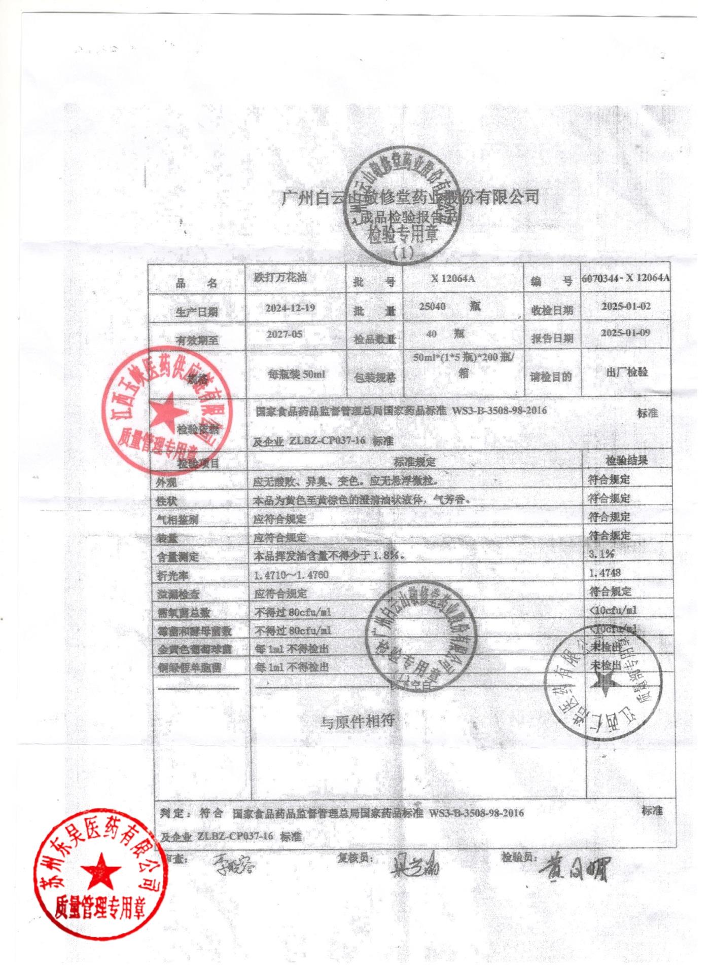 X12064A跌打万花油