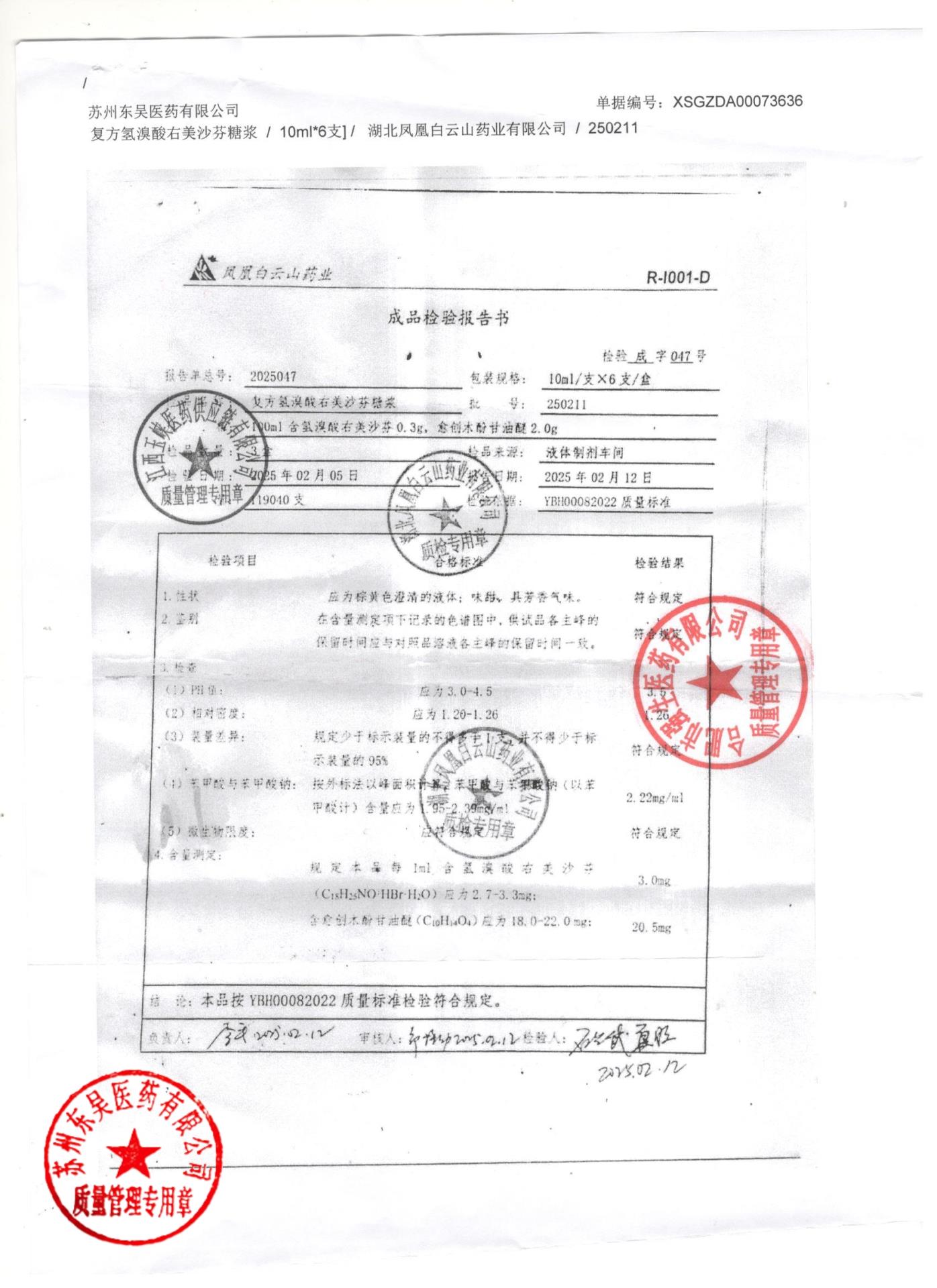 250211复方氢溴酸右美沙芬糖浆