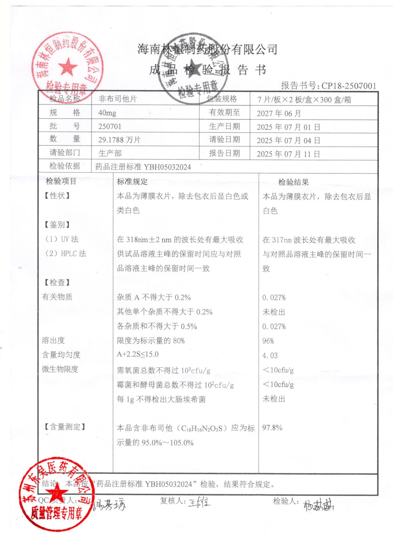 250701非布司他片