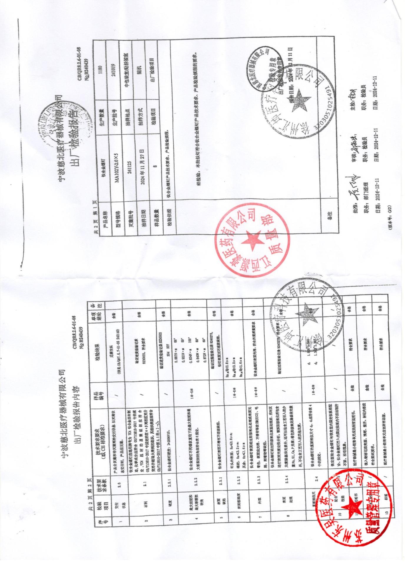 241019钛合金螺钉