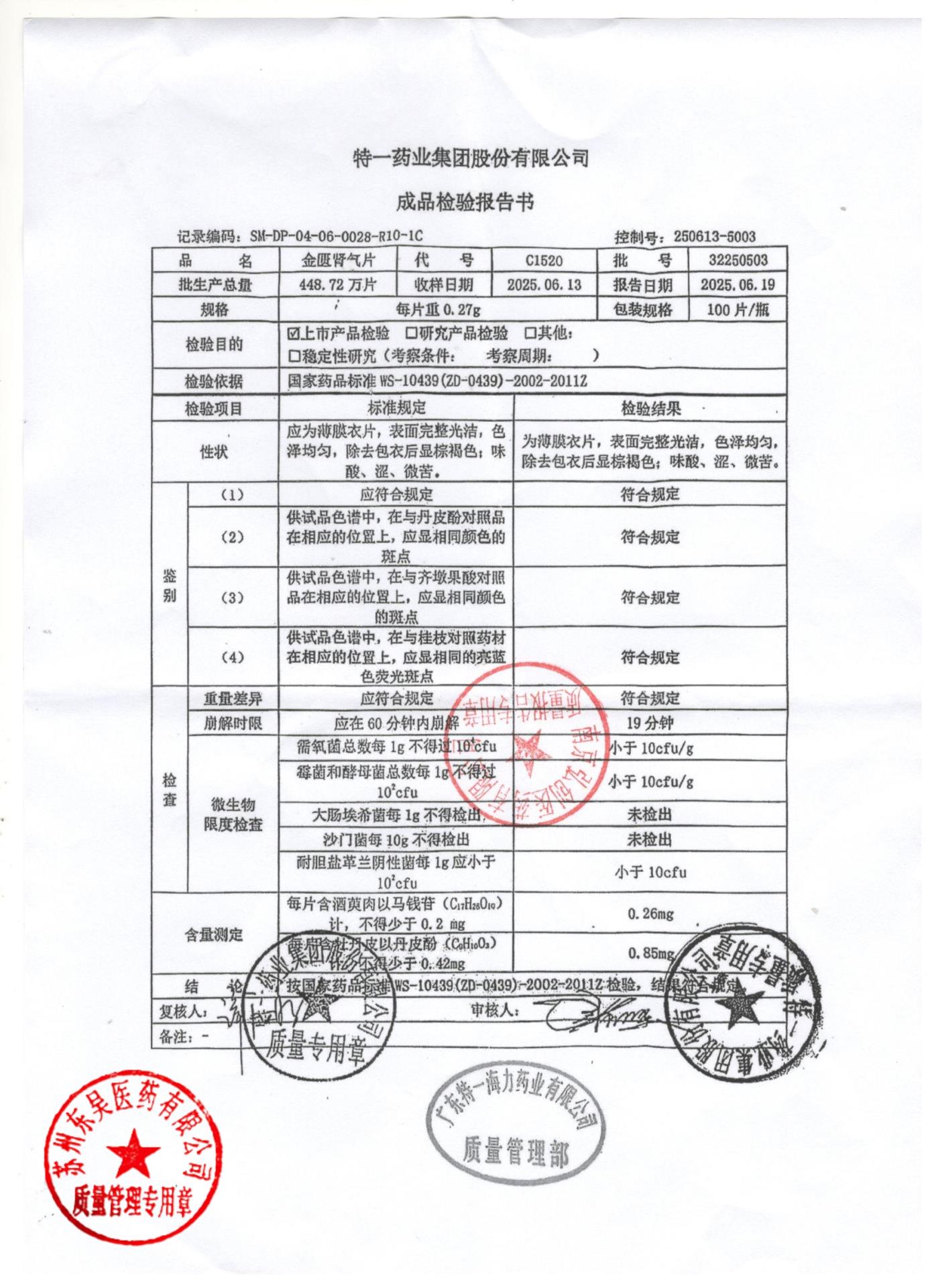 32250503金匮肾气片