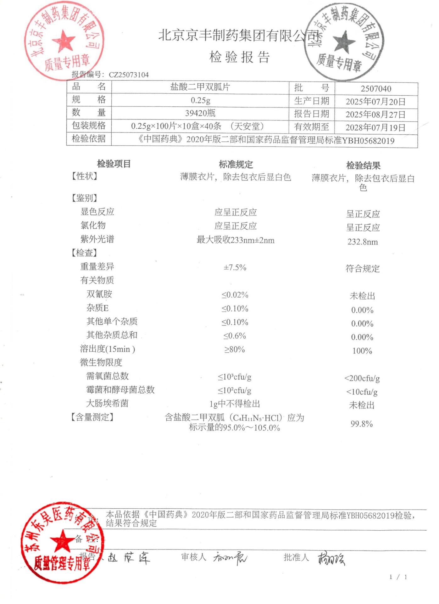 2507040盐酸二甲双胍片