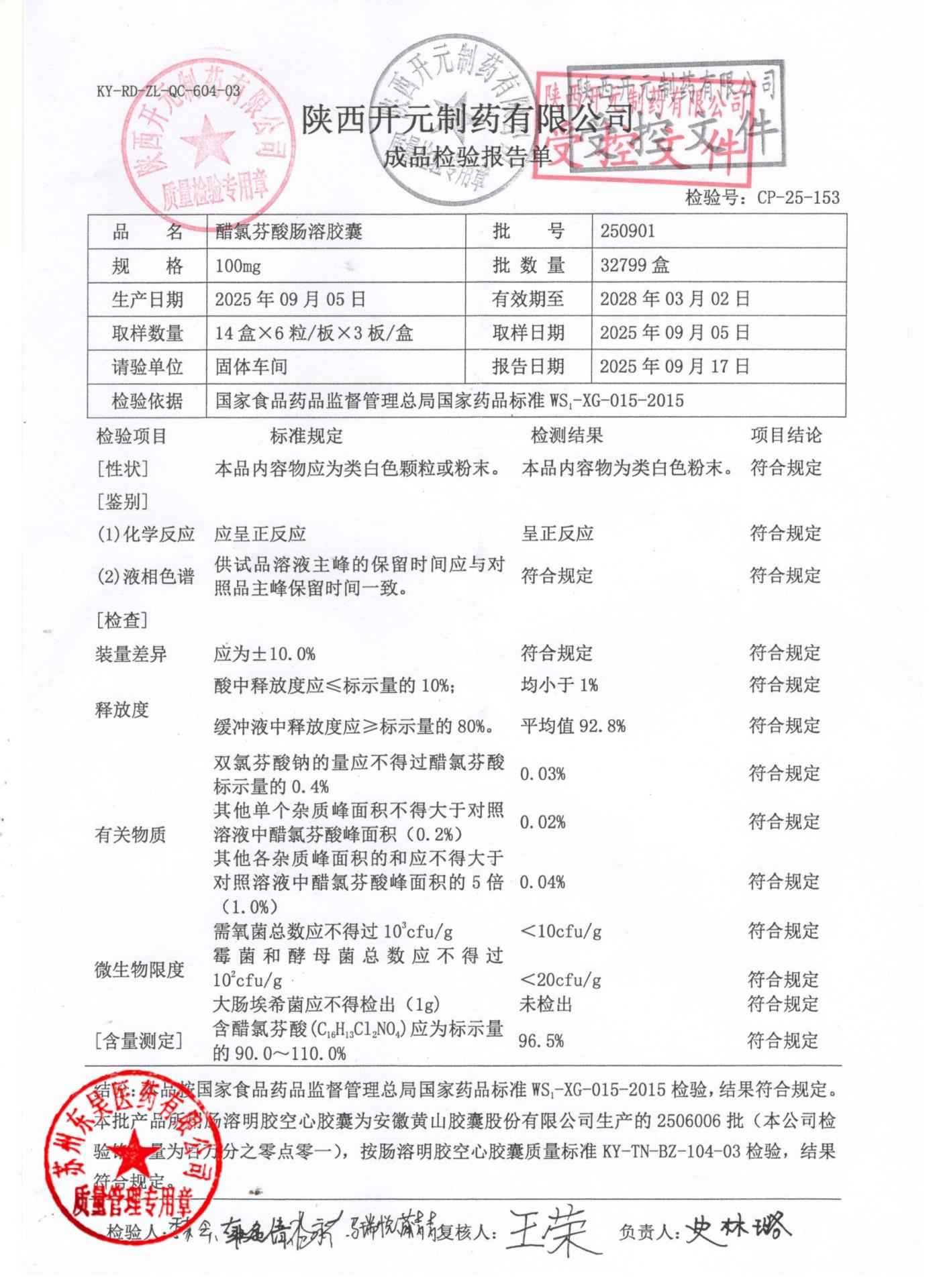 250901醋氯芬酸肠溶胶囊