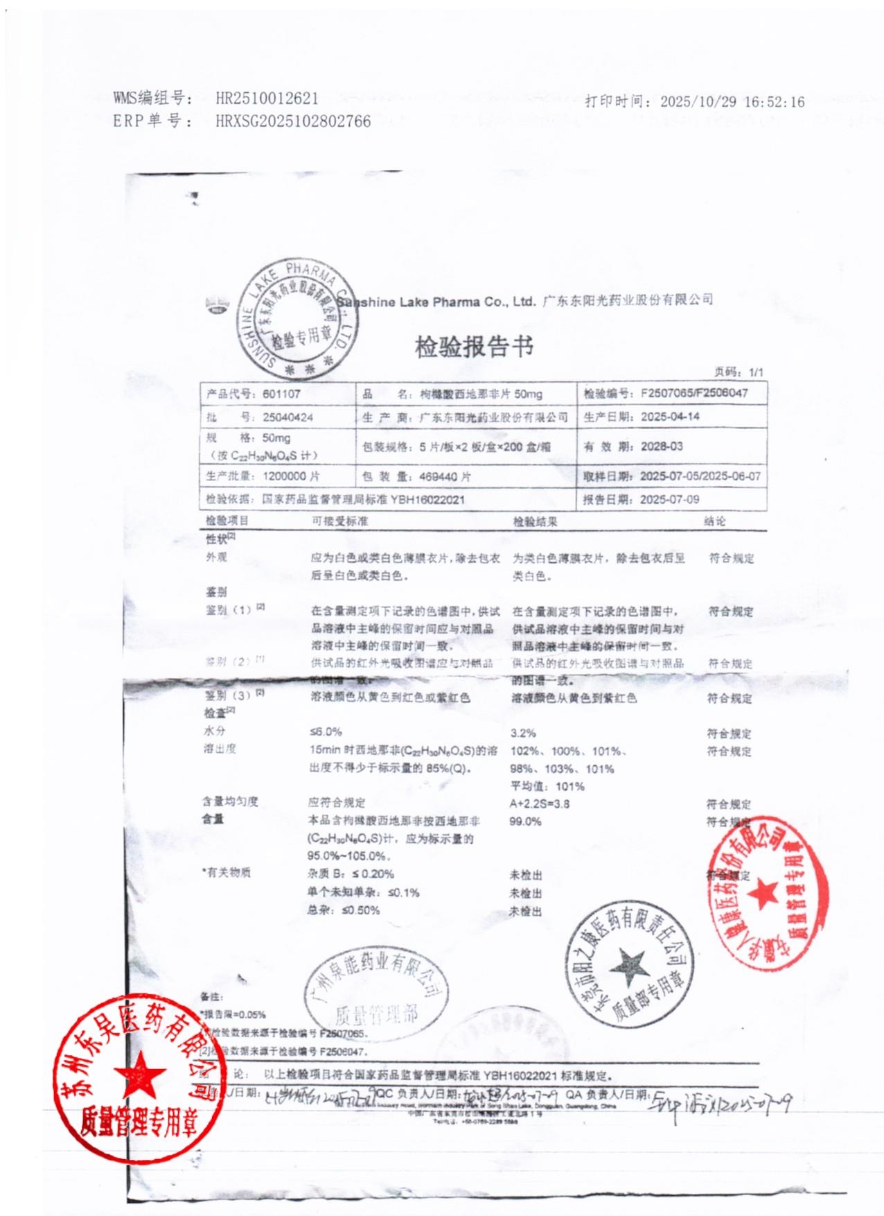 25040424枸缘酸西地那非片