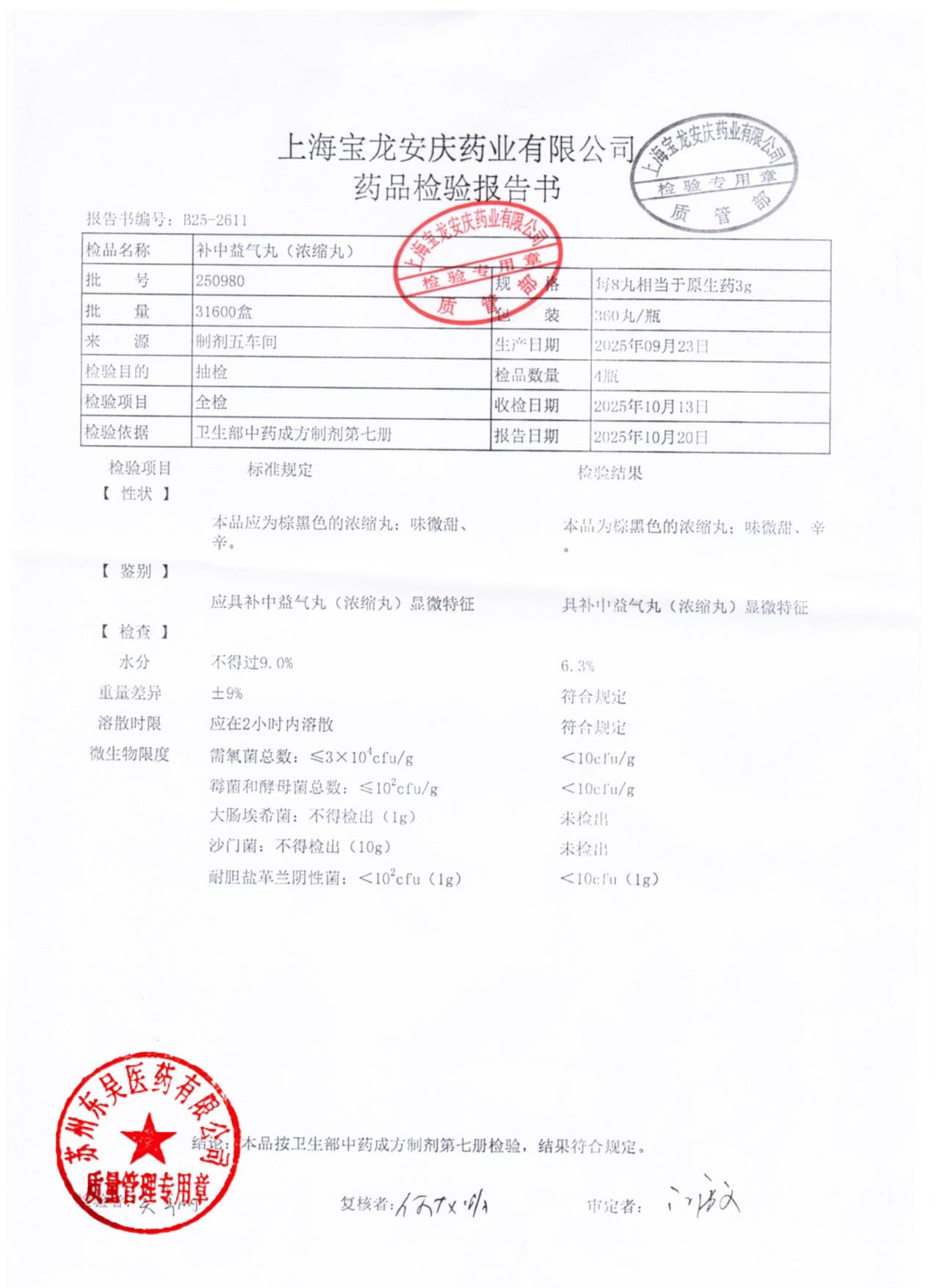 250980补中益气丸