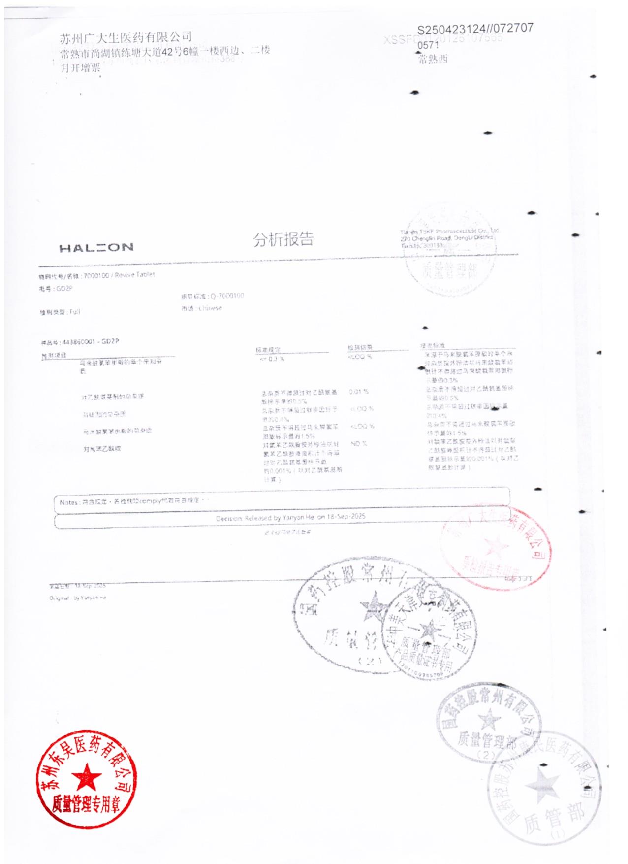 GD2P氨咖酚那敏片5