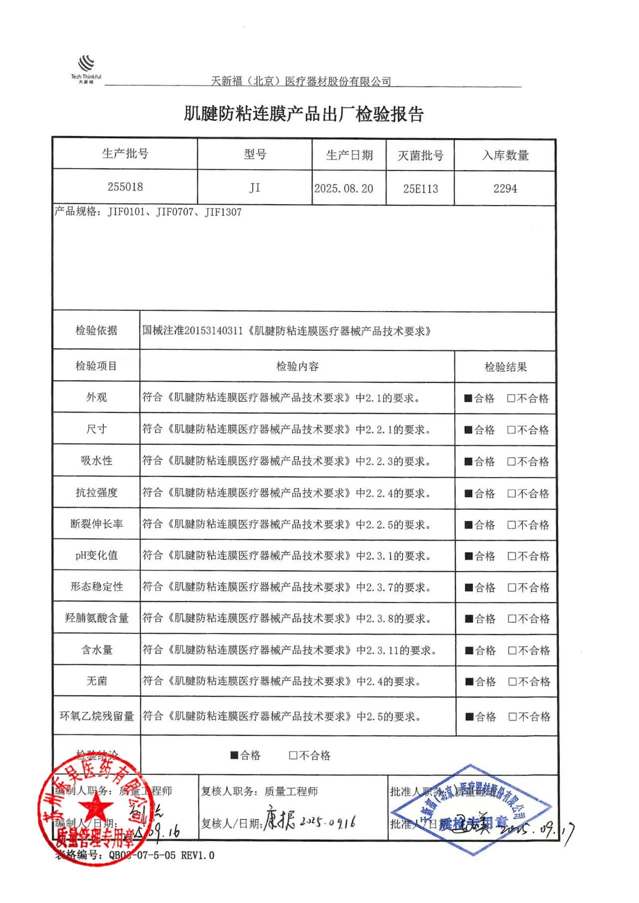 255018肌腱防粘连膜