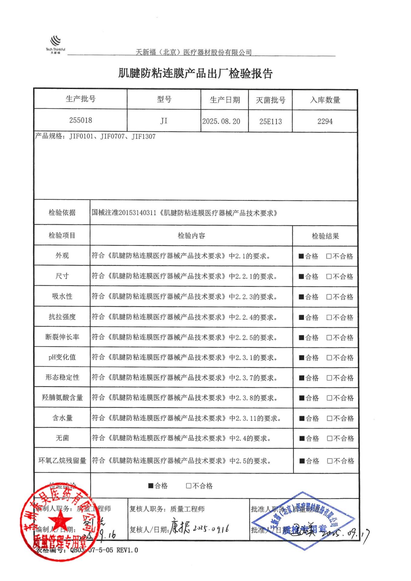 255018肌腱防粘连膜