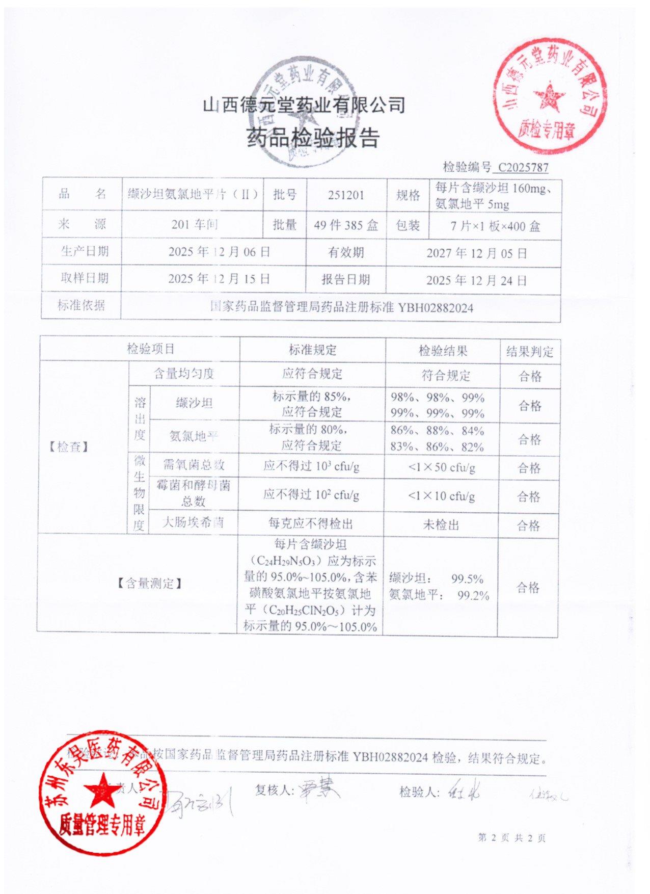 251201缬沙坦氨氯地平片1