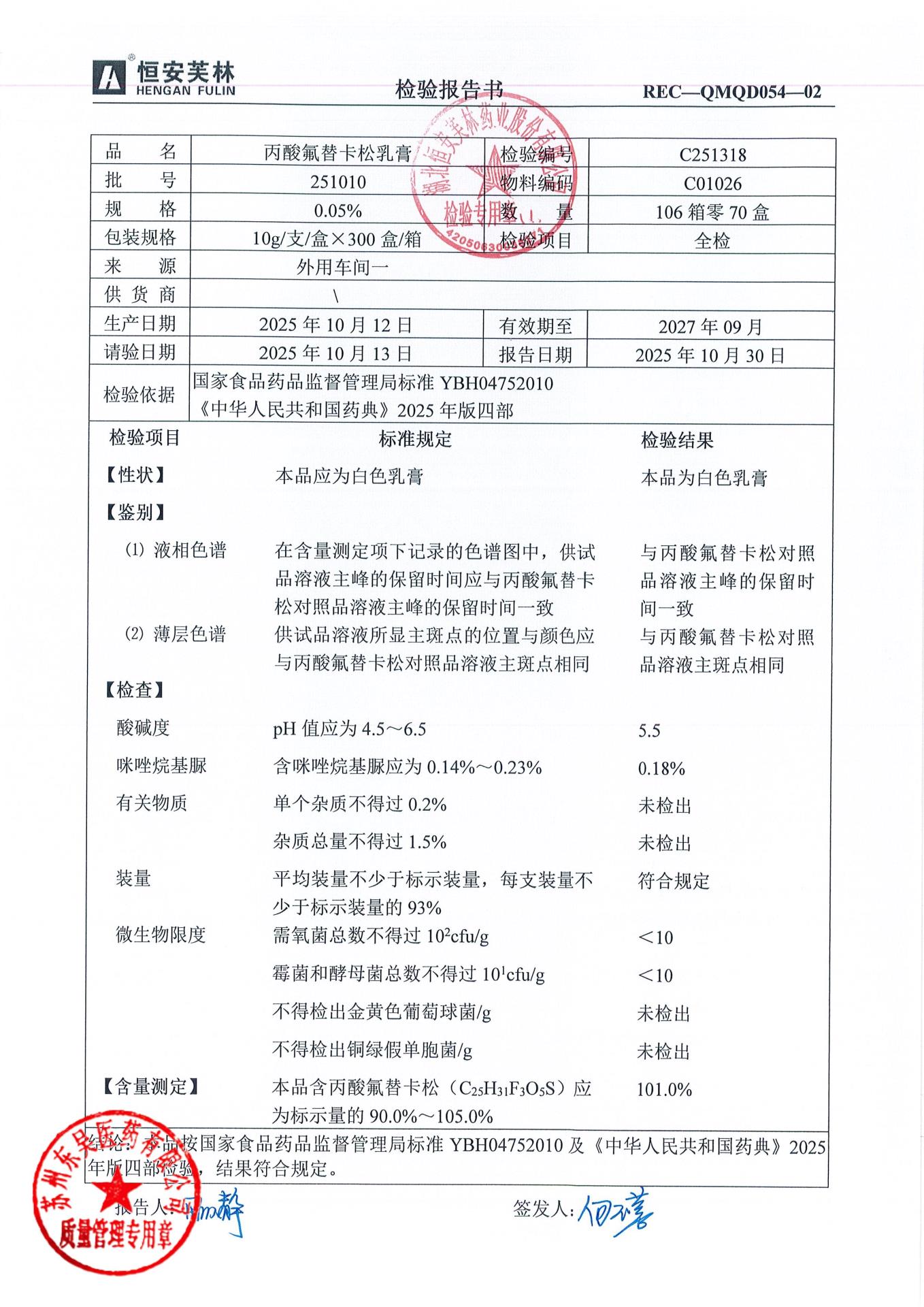 251010丙酸氟替卡松乳膏