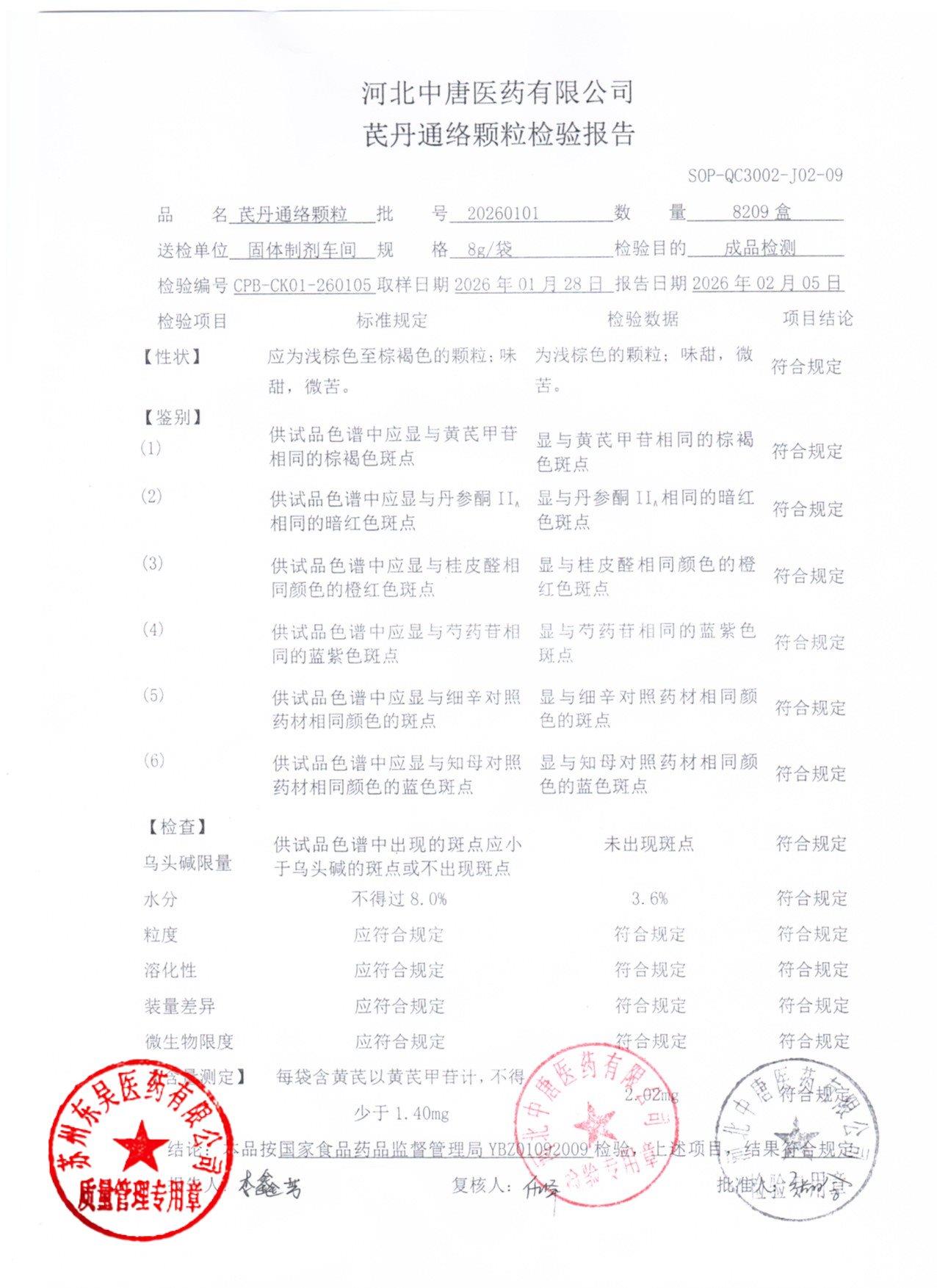 20260101芪丹通络颗粒