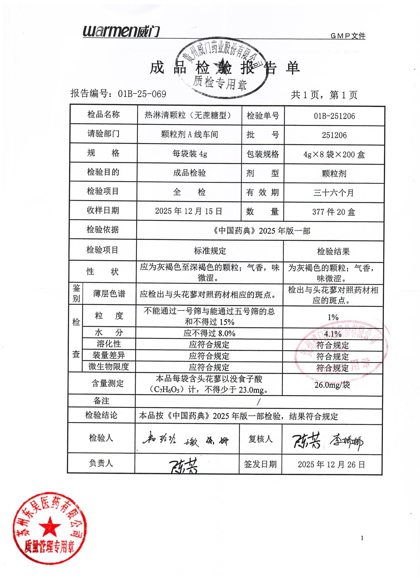 251206热淋清颗粒