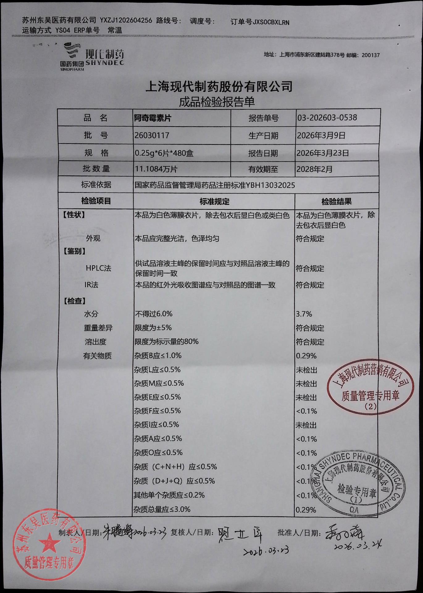 26030117阿奇霉素片1