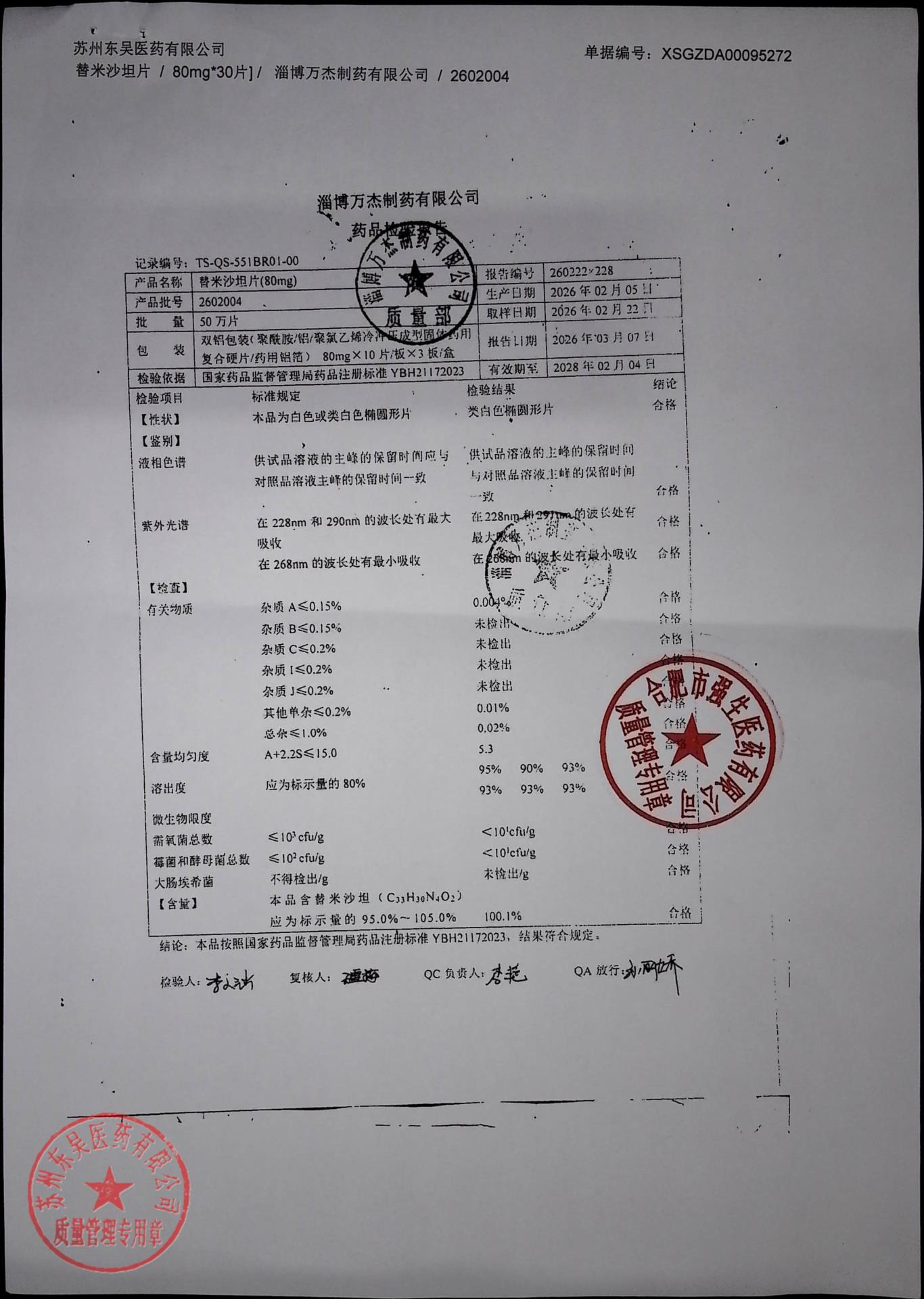 2602004替米沙坦片