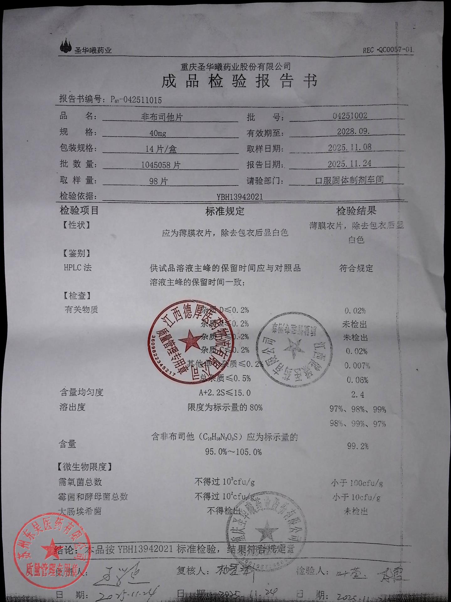 04251002非布司他片
