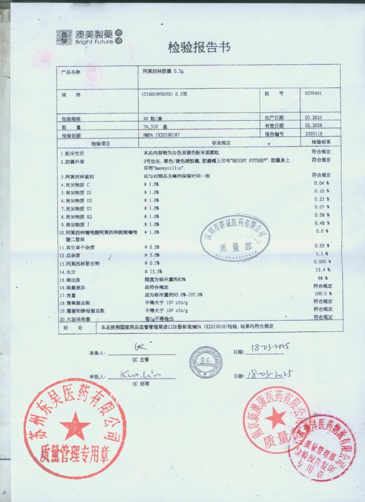 6250461阿莫西林胶囊1
