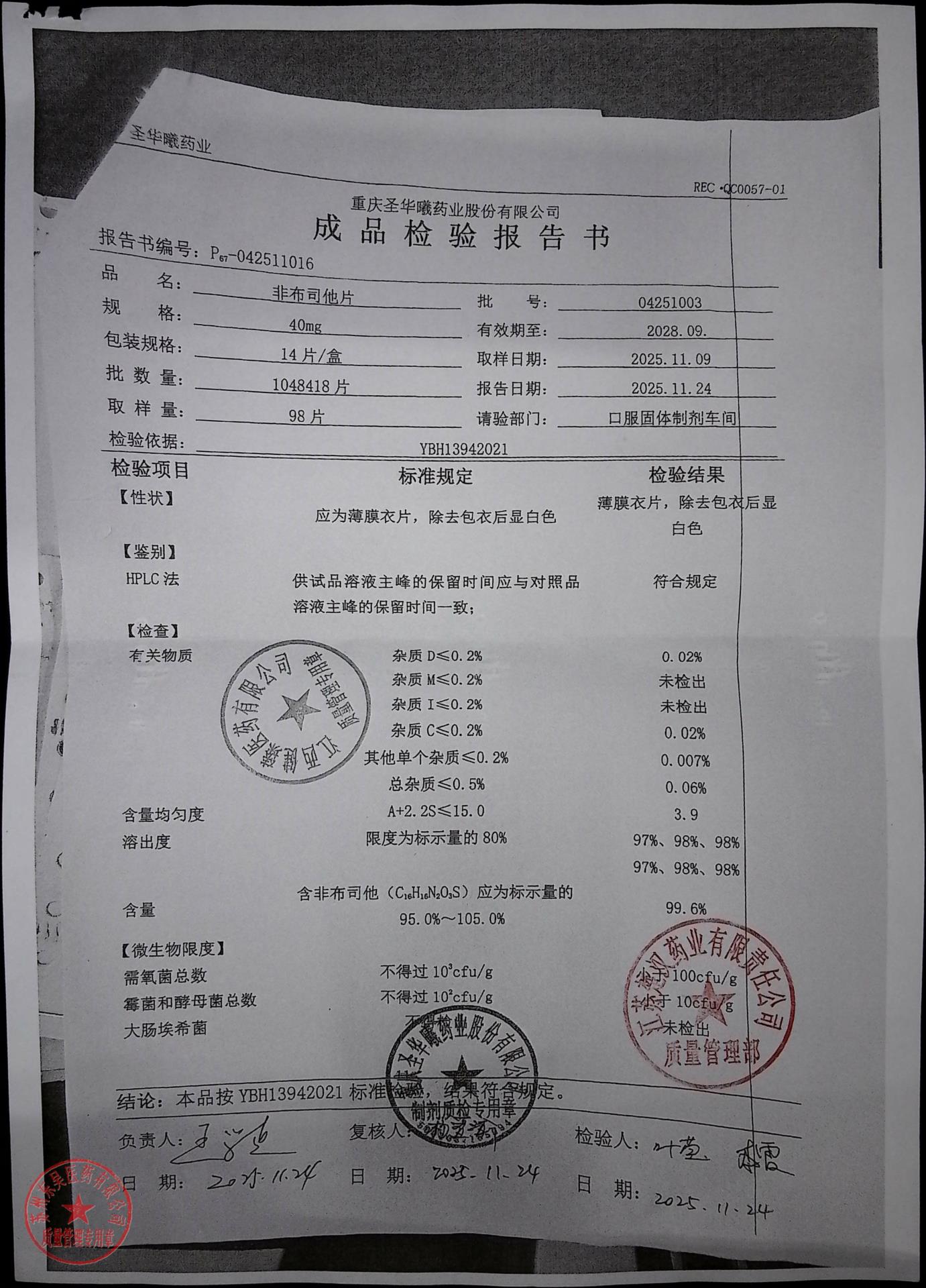 04251003非布司他片