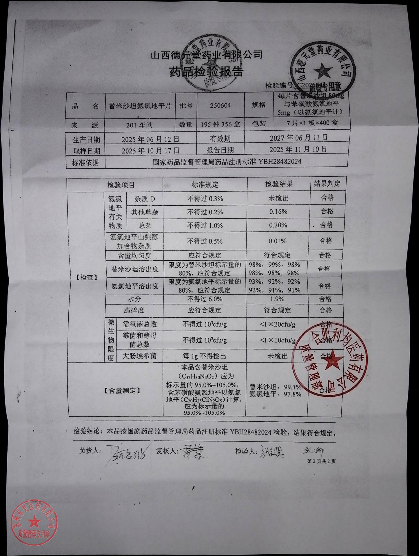 250604替米沙坦氨氯地平片2