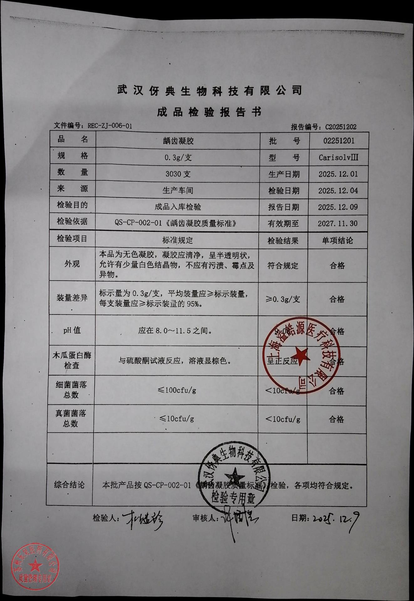 02251201龋齿凝胶