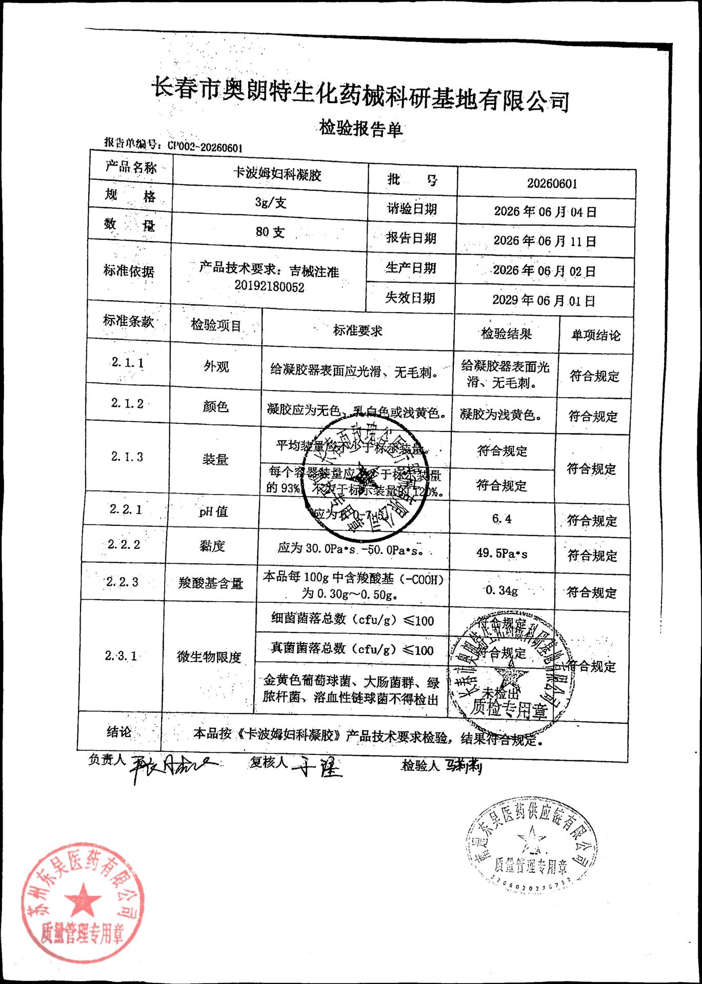 20260601卡波姆妇科凝胶