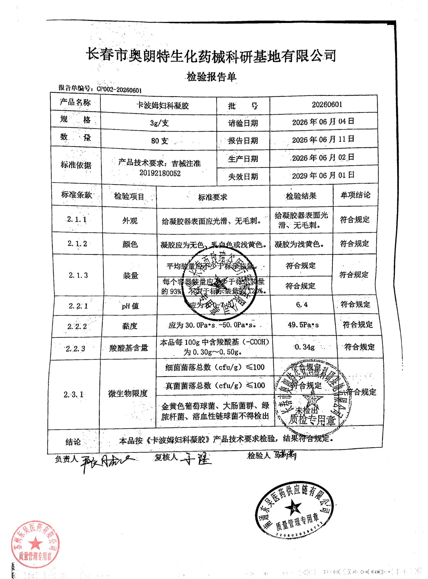 20260601卡波姆妇科凝胶