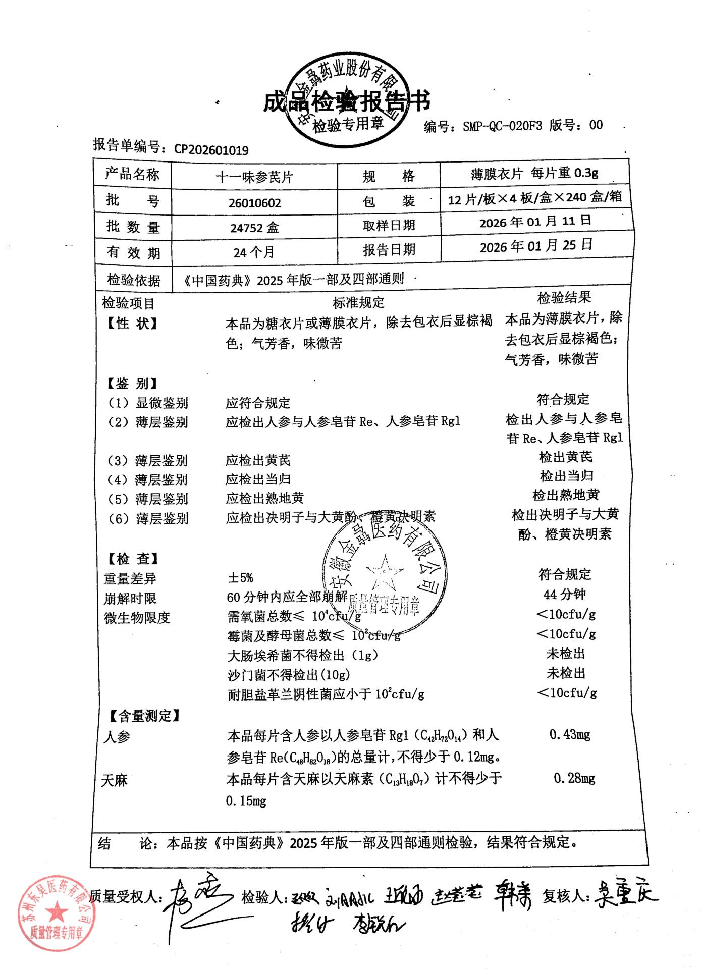 26010602十一味参芪片