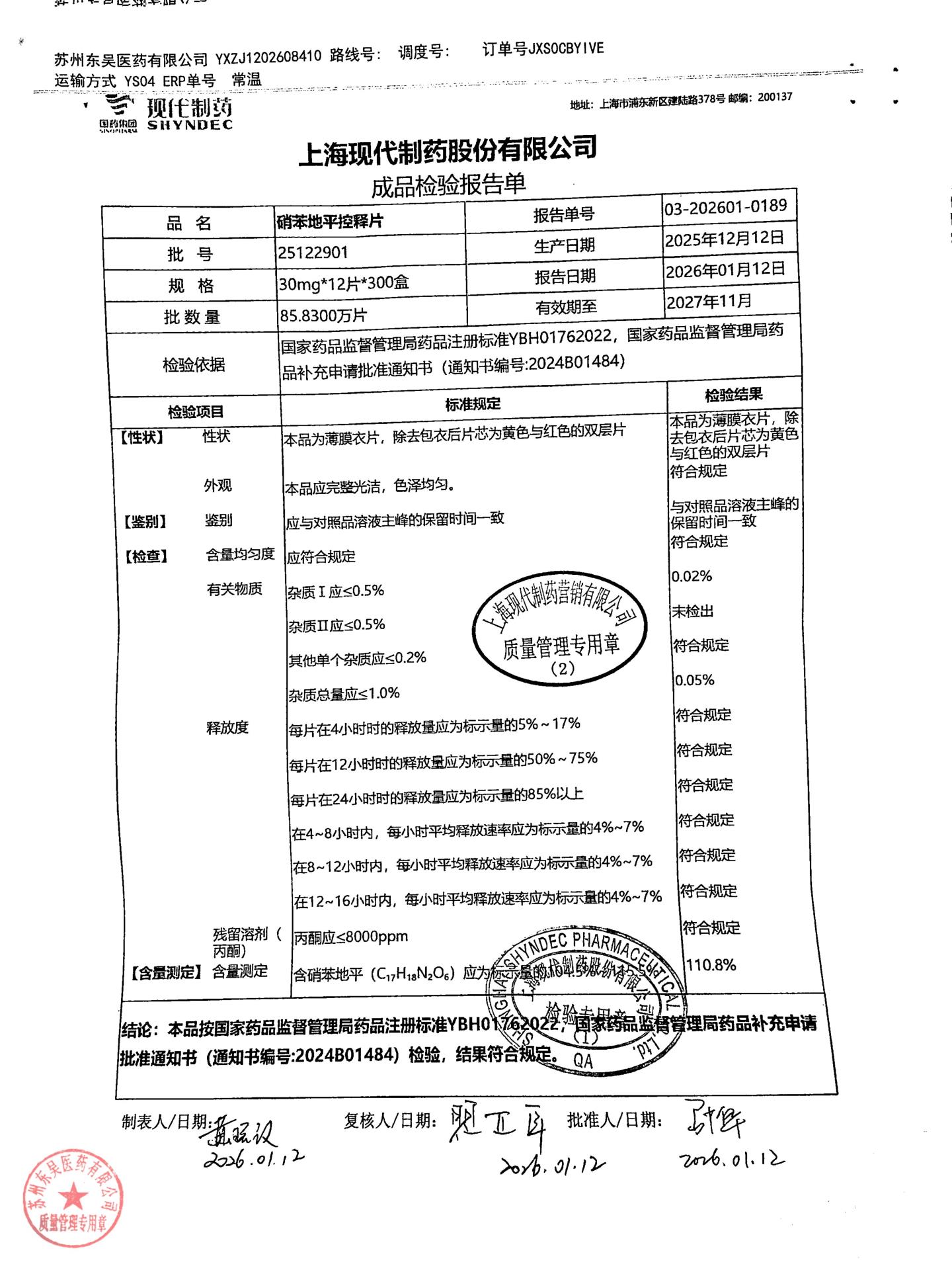 25122901硝苯地平控释片