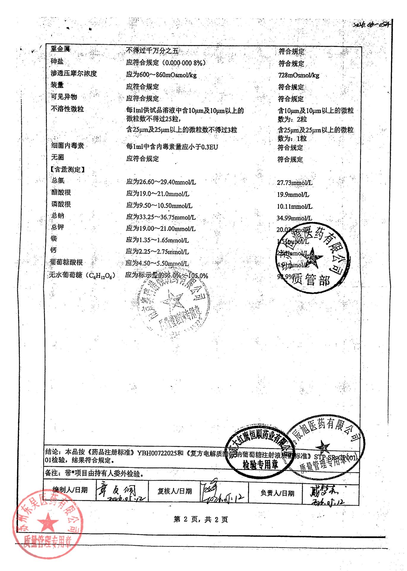 2026042405复方电解质醋酸钠葡萄糖注射液2