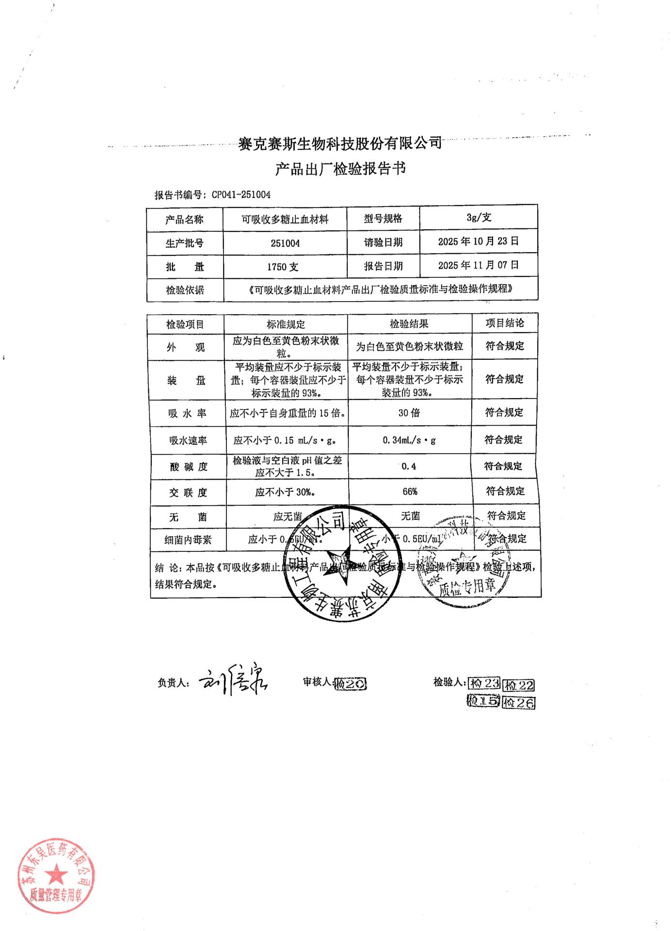 251004可吸收多糖止血材料